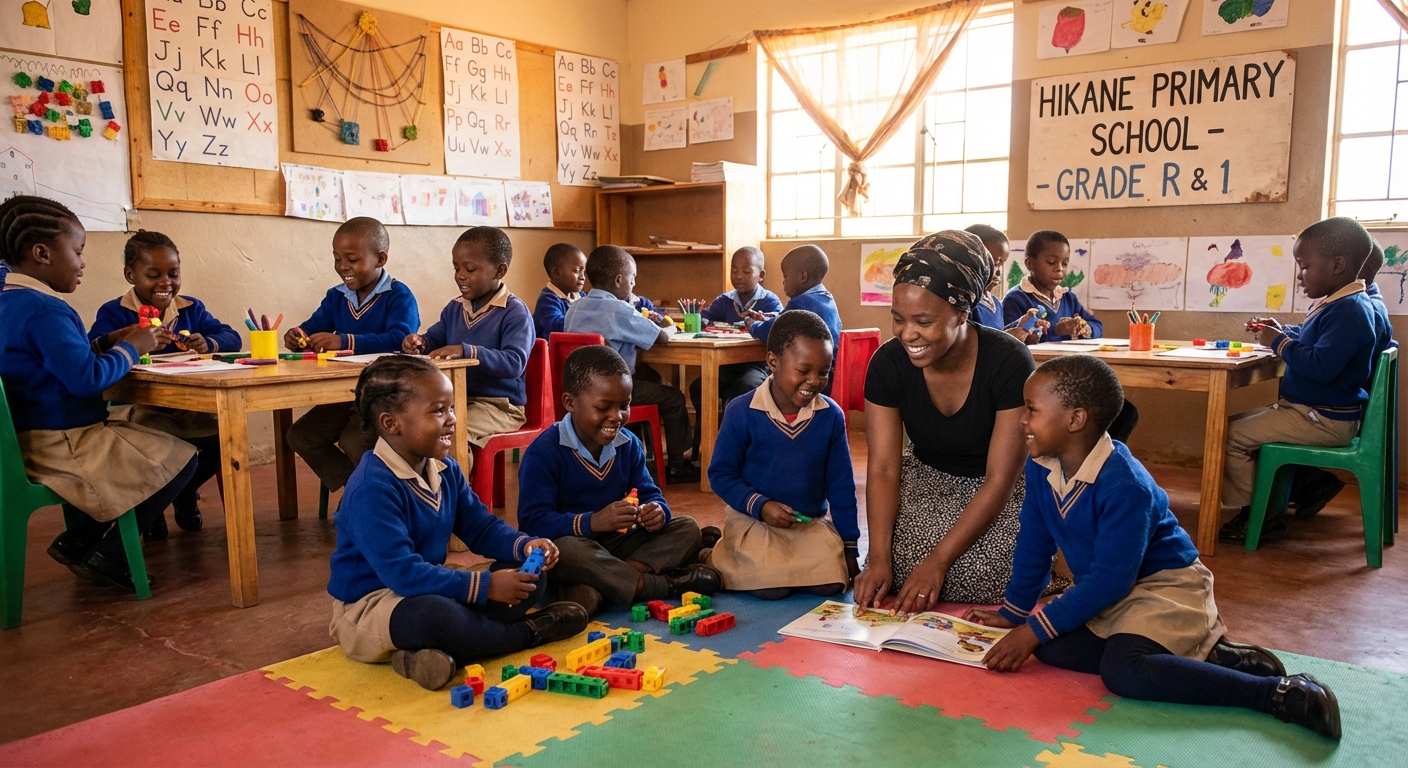 Foundation Phase learners at Hikane Primary School