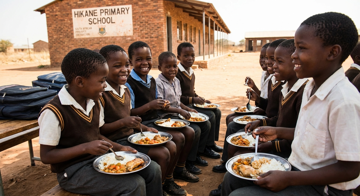 NSNP meal time at Hikane Primary School