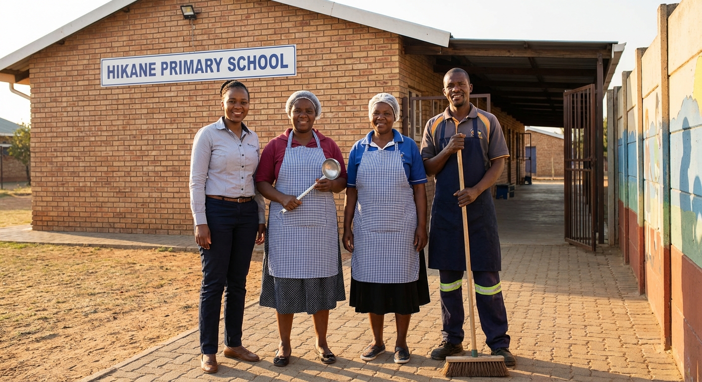 Support staff at Hikane Primary School